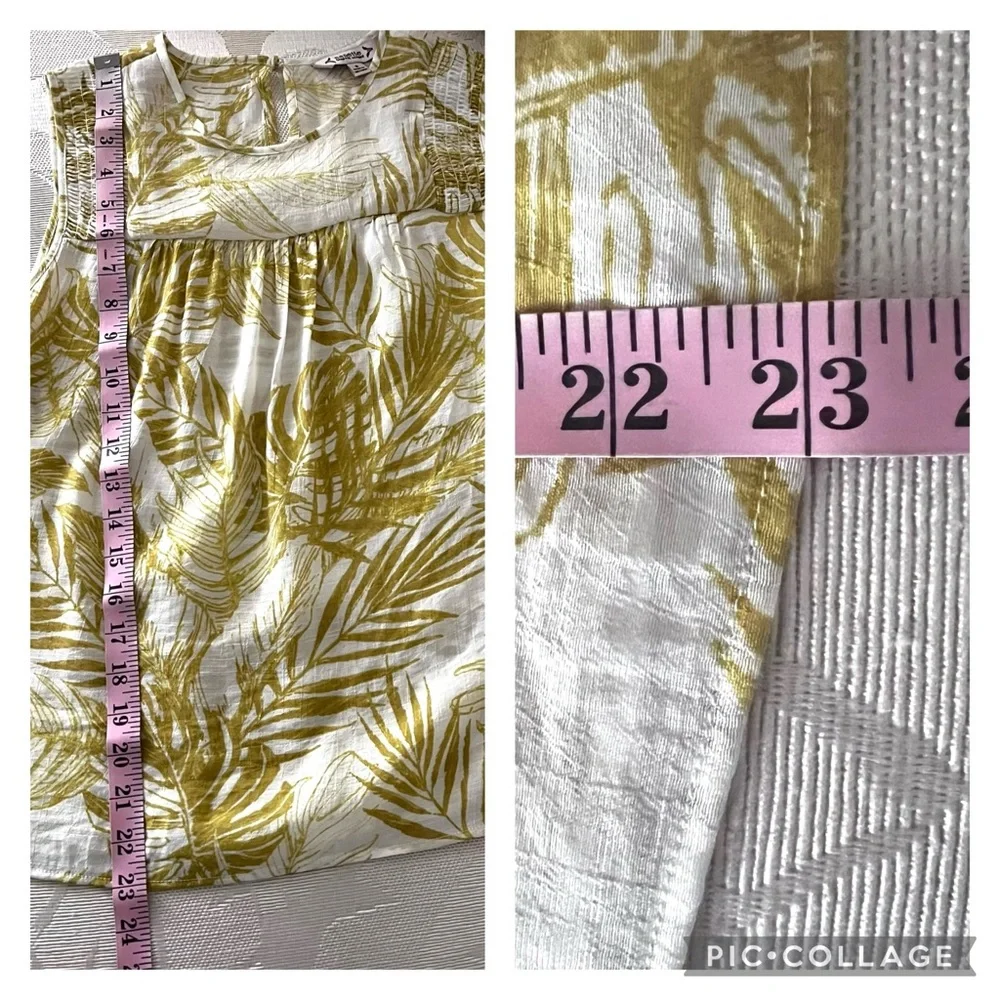 Nanette Lapore Top Sleeveless Palm Tropical‎ Print Blouse